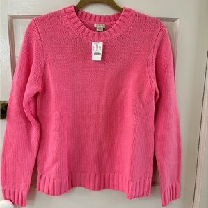 Brand New, Tags On! Jcrew Pink Cotton Sweater Size M